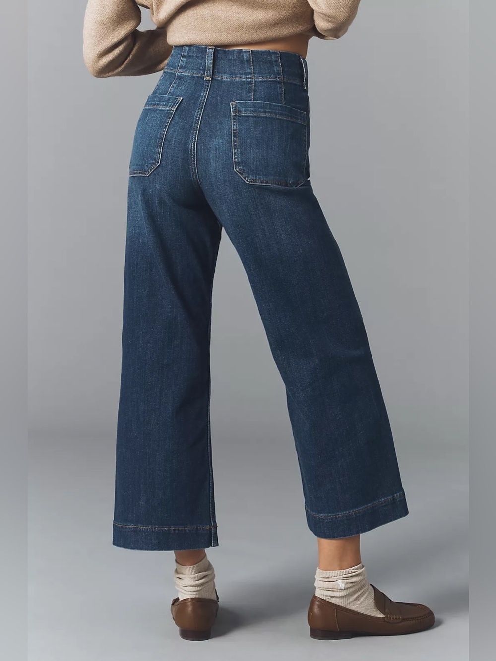 Maeve Colette High-Rise Wide-Leg Cropped Jeans Anthropologie (J3) - Picture 3 of 9